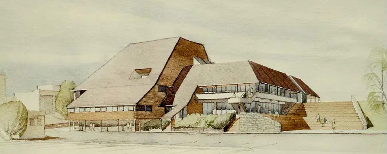 Architectural drawing of the original Baycourt design before its opening in 1983.