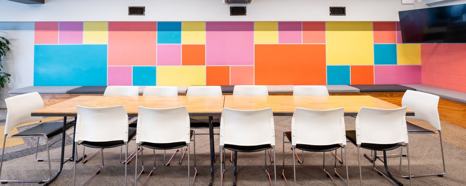Terrace Room configured for a meeting or small event.
